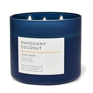 White Barn Blue Mahogany Coconut Candle